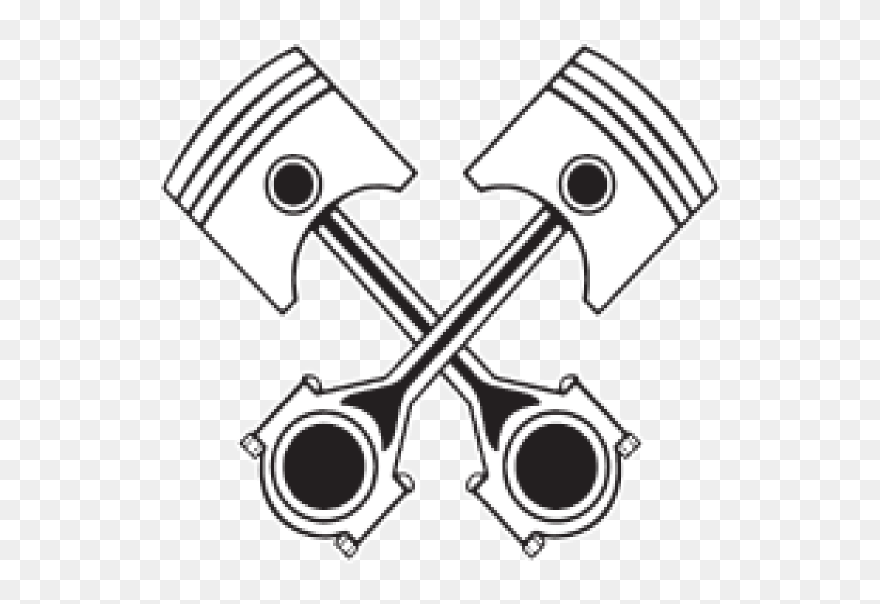 Pitons Clipart Crossed Piston - Transparent Piston Png