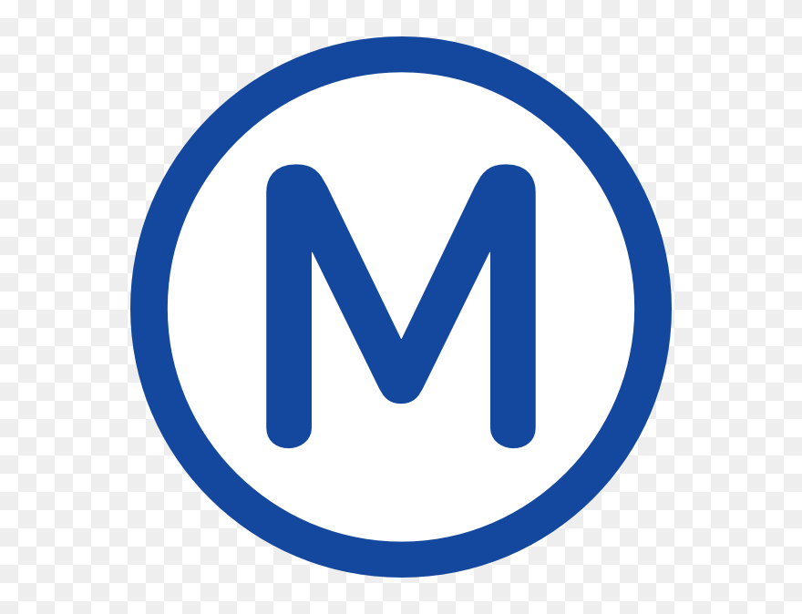 Free Vector Metro M Clip Art - Logo Métro Paris - Png Download