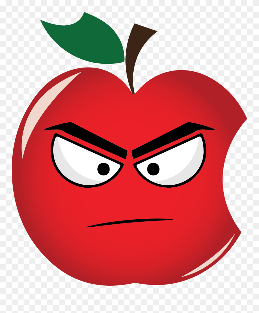 Angry Apple Clipart