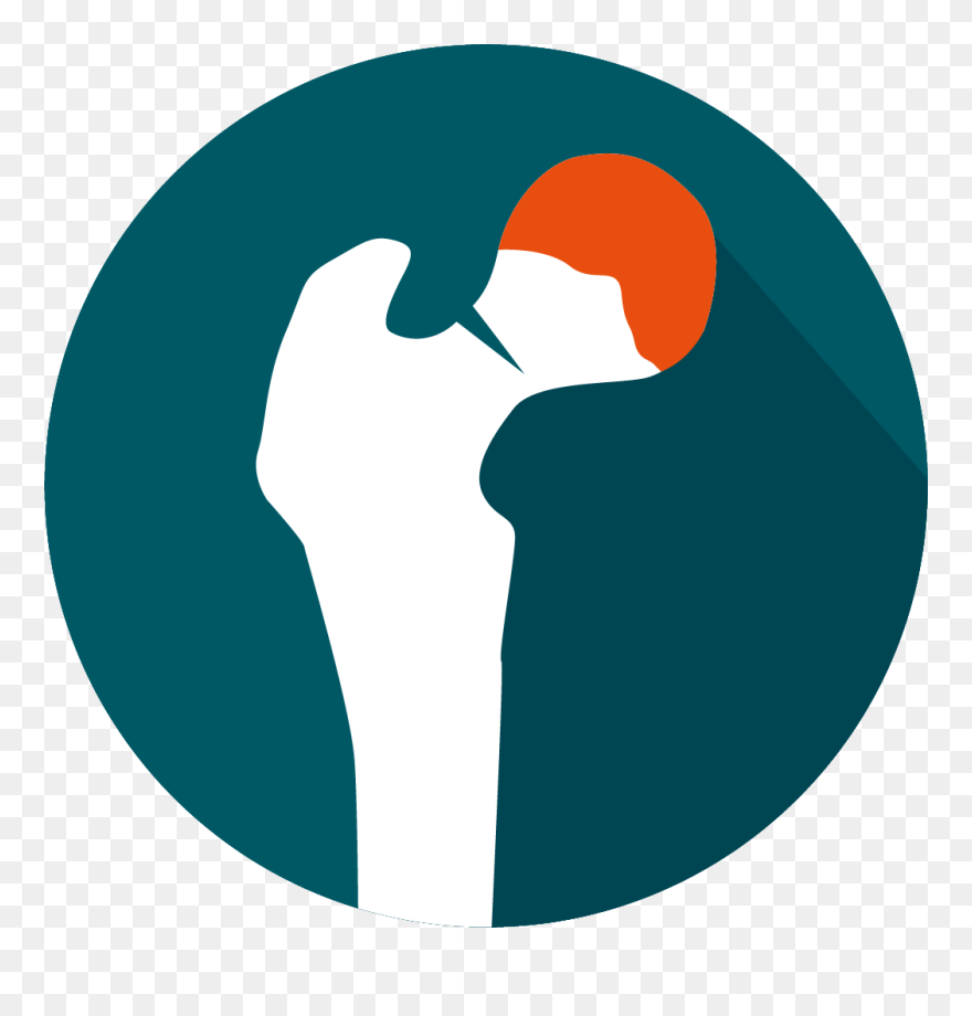 Transparent Femur Png - Femoral Neck Fracture Icon Clipart