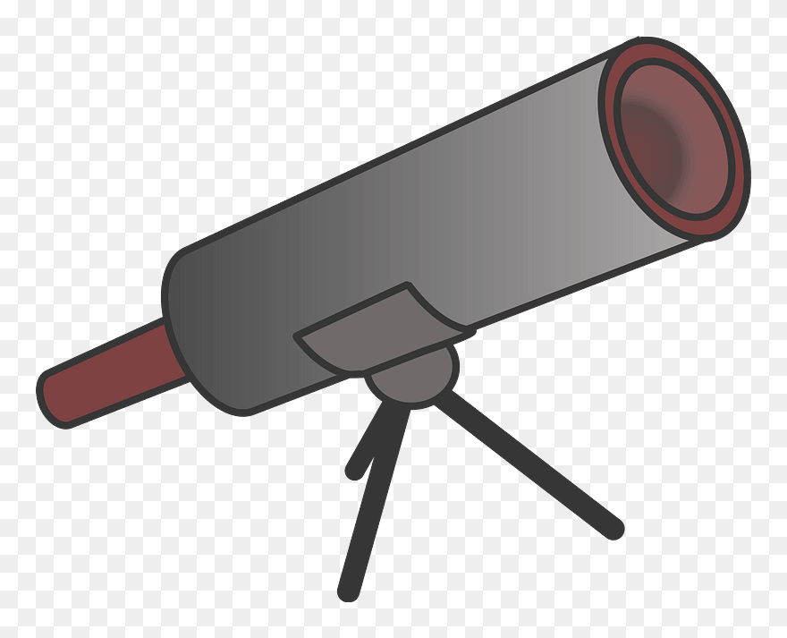 1405329913 Braun Clipart - Transparent Telescope Cartoon - Png Download