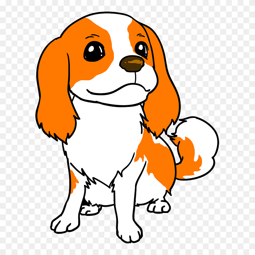 Cavalier King Charles Spaniel Clipart - キャバリア キング チャールズ スパニエル の イラスト - Png Download