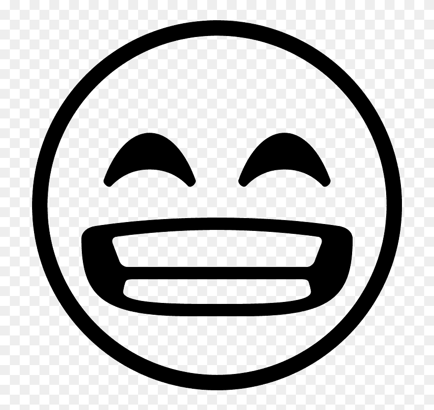 Beaming Face With Smiling Eyes Emoji Clipart - Emoji - Png Download