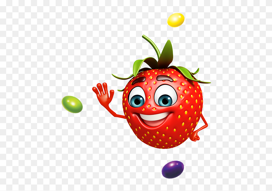 Strawberry Heart Cartoon 3d Clipart