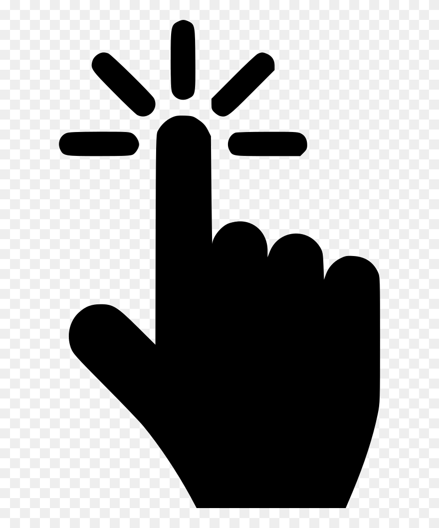 Cursor Press Button Index Finger Pointer Point Click - Finger Point Icon Transparent Clipart