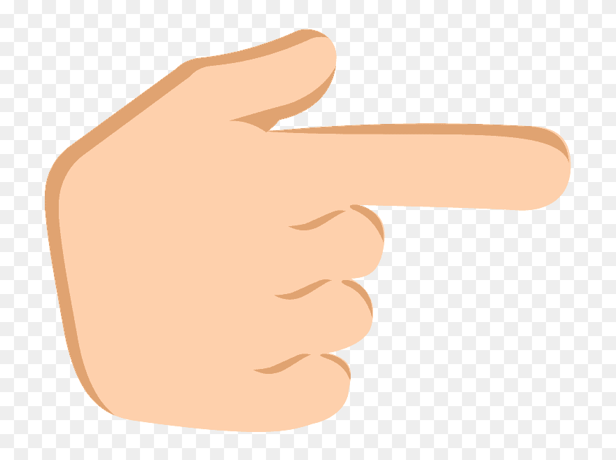 Backhand Index Pointing Right Emoji Clipart - Emoji - Png Download