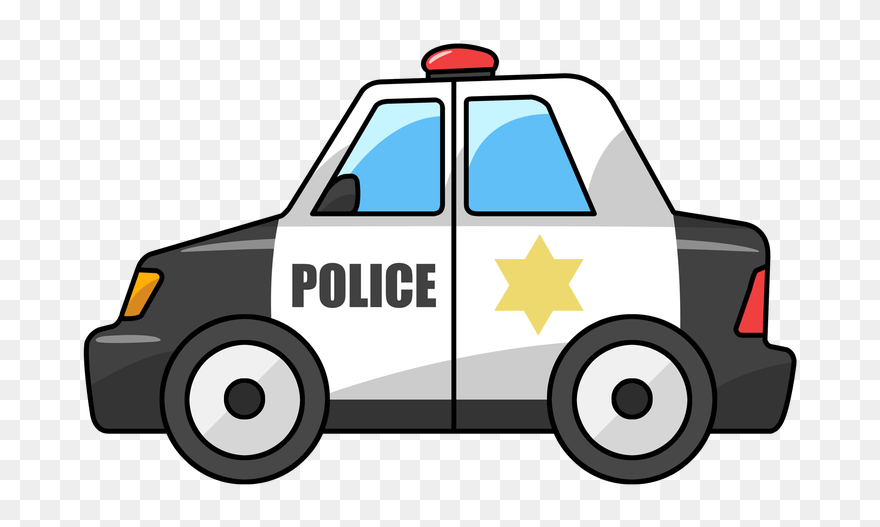 Clipart Car Cartoon - Police Car Clipart Transparent - Png Download