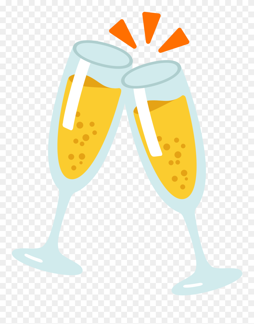 Engagement Clipart Champagne Glass, Engagement Champagne - Champagne New Year Png Transparent