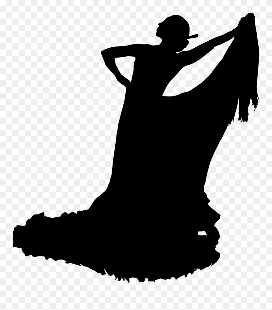 Dance Transparent Flamenco - Silhouette Flamenco Dance Clipart