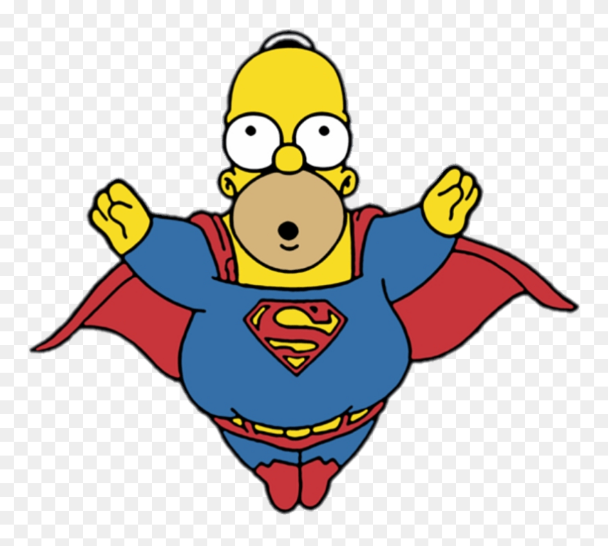 Homer Simpson Superman - Super Homer Simpson Clipart