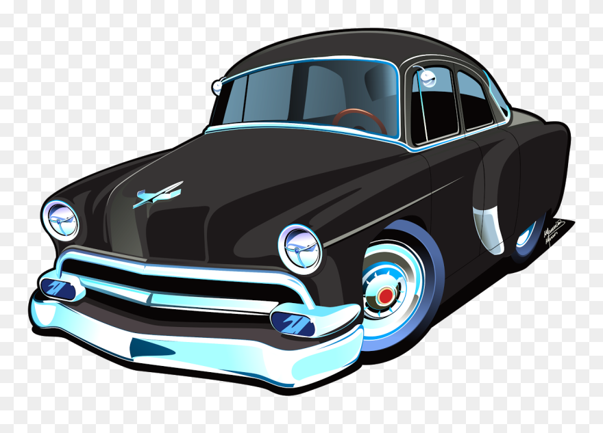 Chevy Drawing Cartoon - Caricaturas De Carros Antigos Clipart