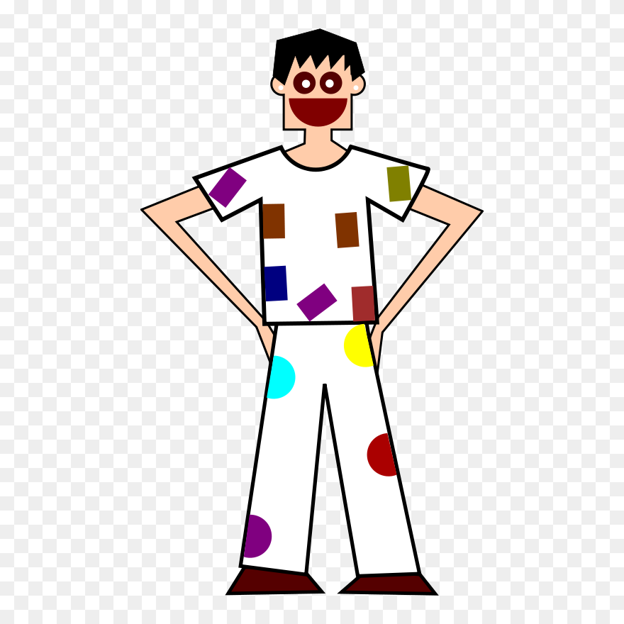 Person Standing Tall Cartoon Clipart