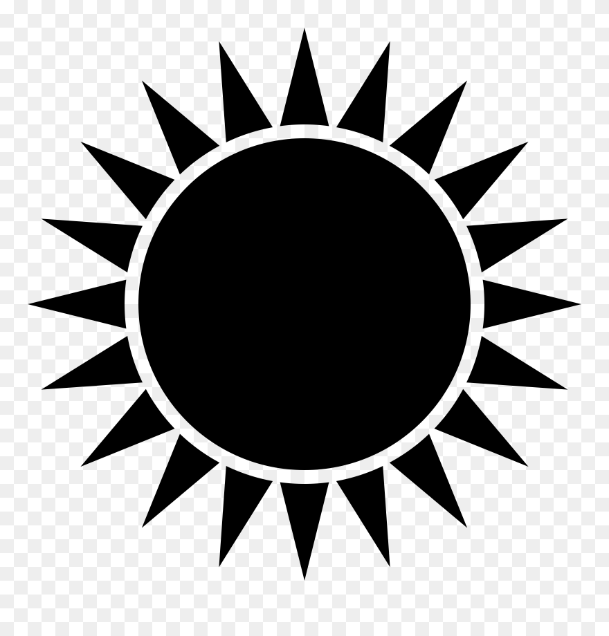 Black Sun Clipart Clip Art Royalty Free Stock Images - Black And White Sun Png Transparent Png