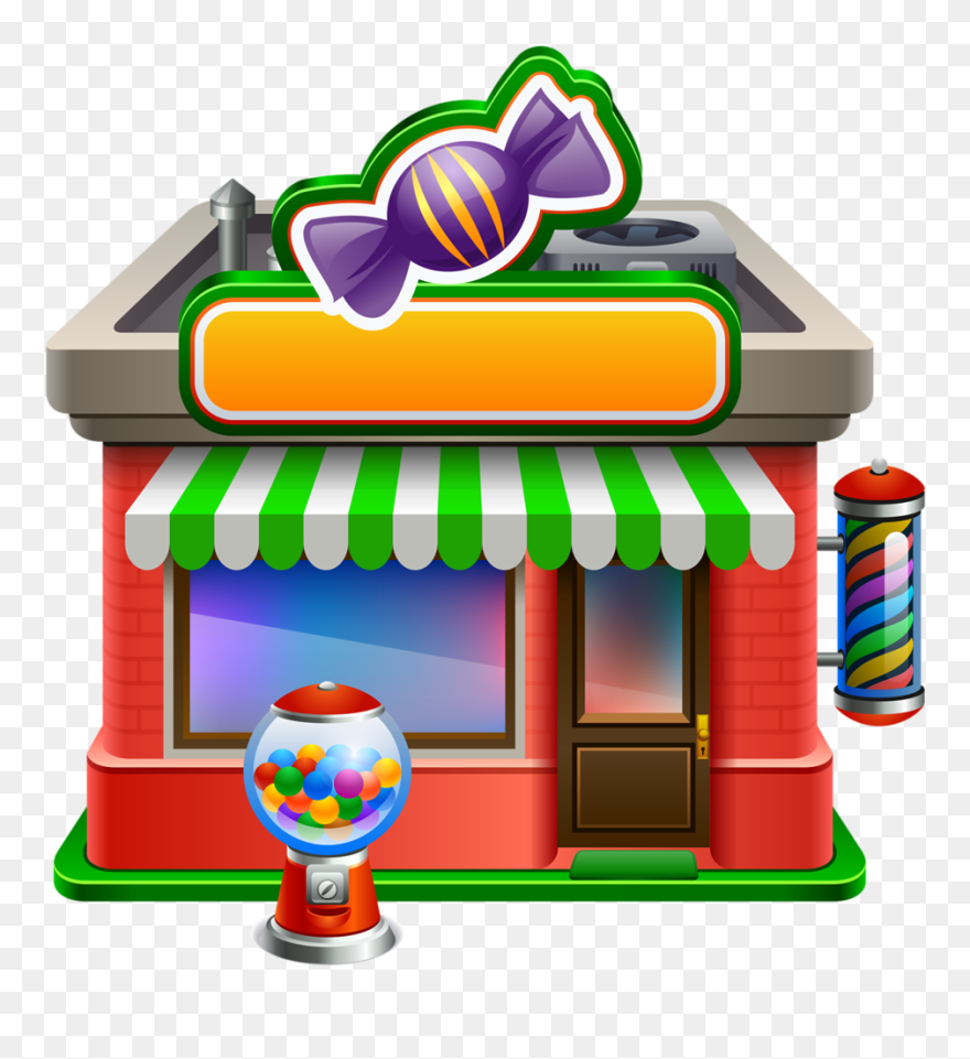 Foods Clipart Toy, Foods Toy Transparent Free For Download - Candy Shop Clipart - Png Download