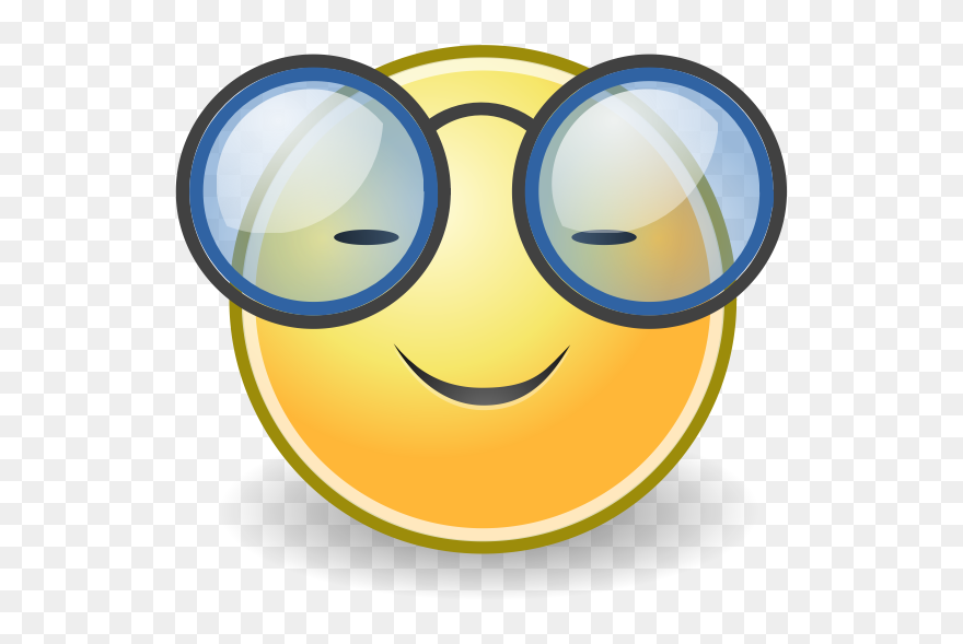 Tango Face With Glasses - Smiley Face With Goggles Clipart