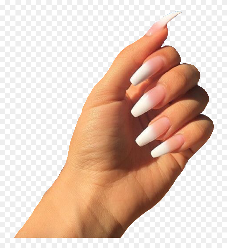 Acrylic Nails Png Download Image - Hand With Acrylic Nails Clipart