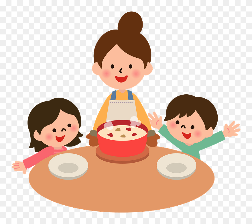Ragout Stew Family Meal Clipart - Cartoon Picture Of Child Baking A Cake - Png Download
