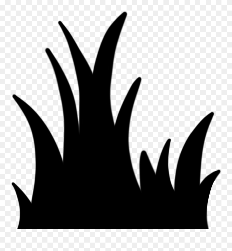 Braids Vector Silhouette - Grass Clipart Black And White Silhouette - Png Download