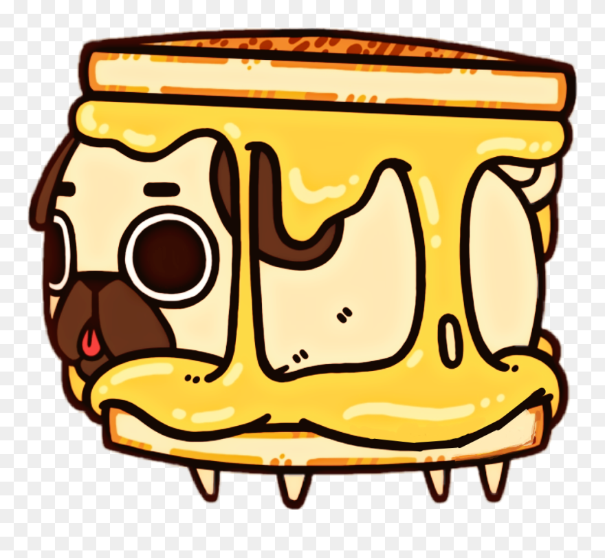 #grilledcheese @haelilulu - Pug Kawaii Clipart