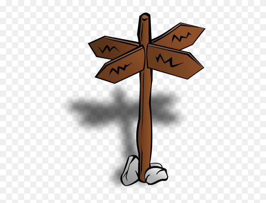 Thumb Image - Cross Roads Sign Clipart - Png Download