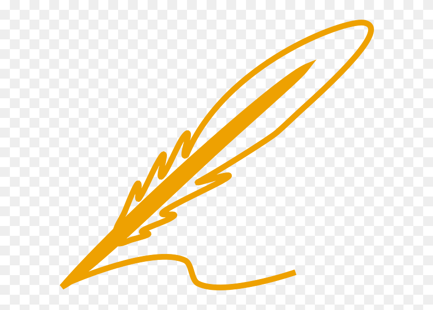 Thumb Image - Feather Pen Clipart Black And White - Png Download