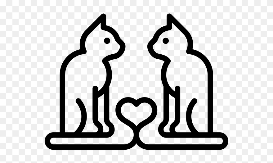 Mat Clipart Cat Sat - Clip Art - Png Download