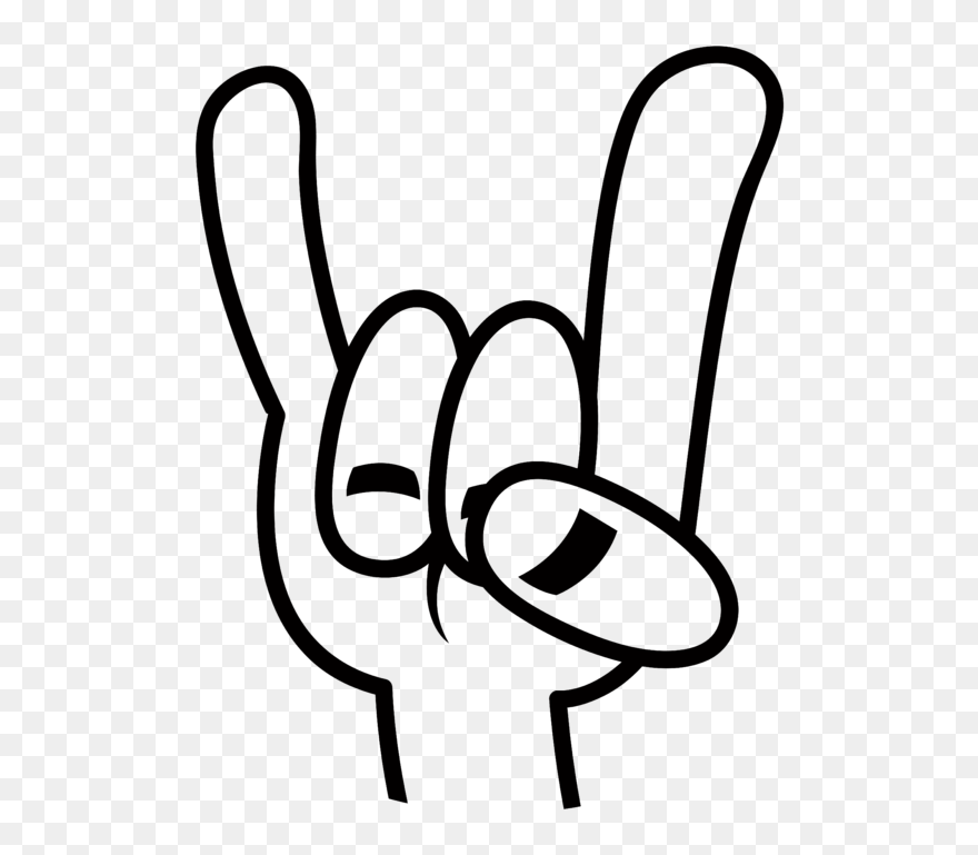 Metal Devil Horns Logo Clipart