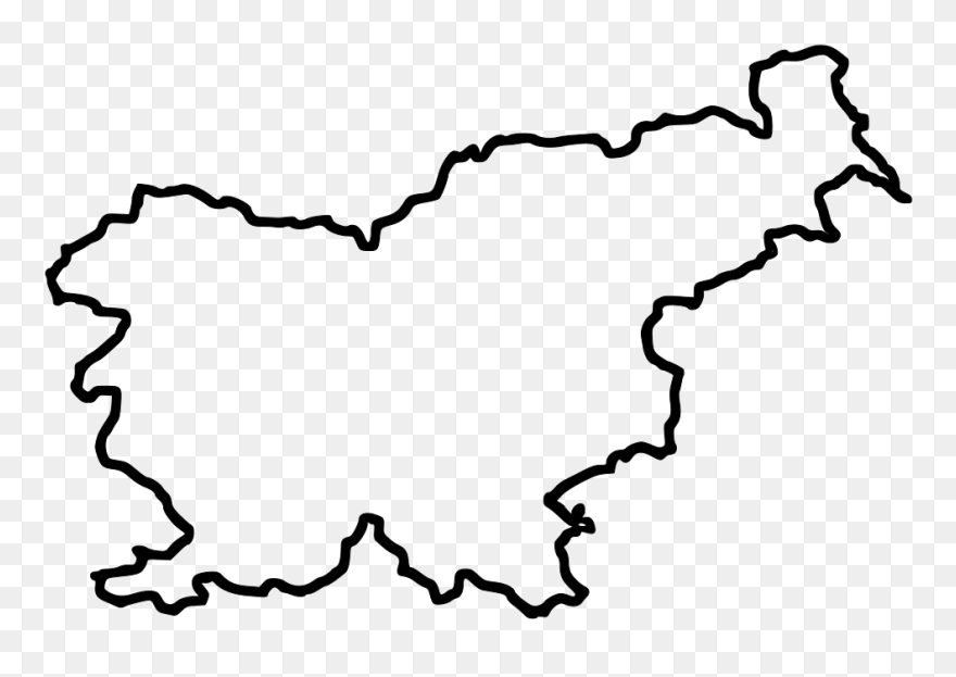 Blank Map Of Slovenia Clipart