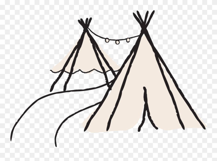 Two Tipis Copy - Illustration Clipart