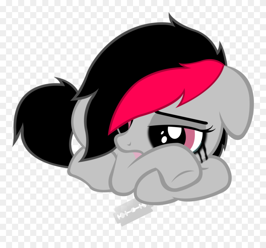Emo, /mlp/, Oc, Oc - Emo My Little Pony Clipart