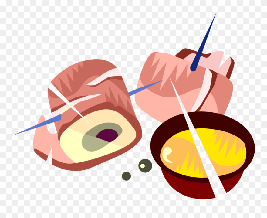 Vector Illustration Of Hors D"oeuvres Canapé Rolled - Illustration Clipart