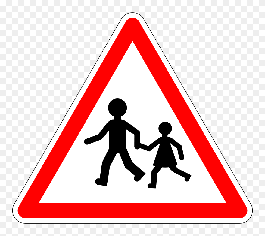 School Exit Warning Tab - School Traffic Signs Clipart