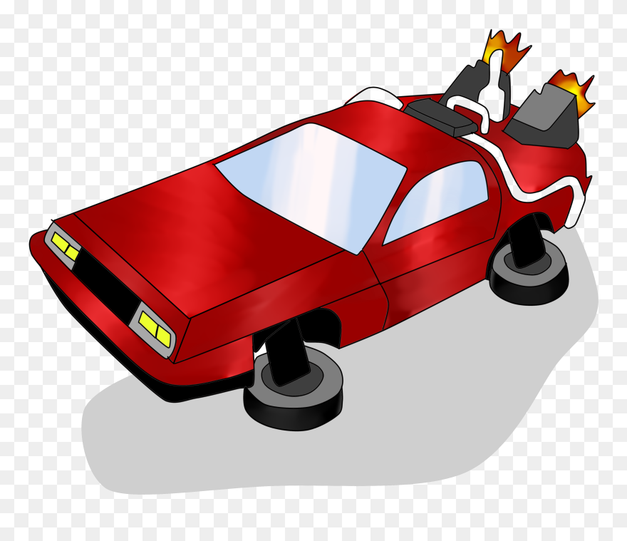 Hovering Car Clipart Image Black And White Stock Flashback - Png Download