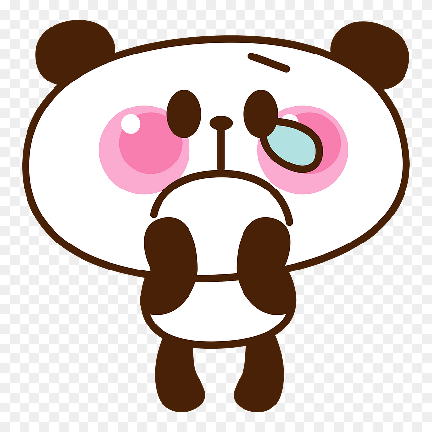 Giant Panda Tear Animal Clipart - Animais Triste Desenho Png Transparent Png