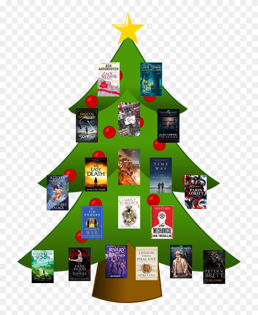 Transparent Merry Christmas & Happy New Year Clipart - Christmas Tree With Books Clipart - Png Download