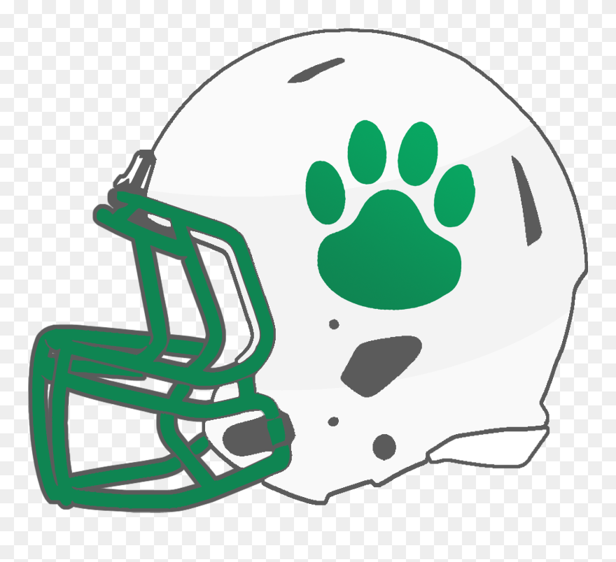 Eagles Clipart Helmet - Green Football Helmet Clipart - Png Download