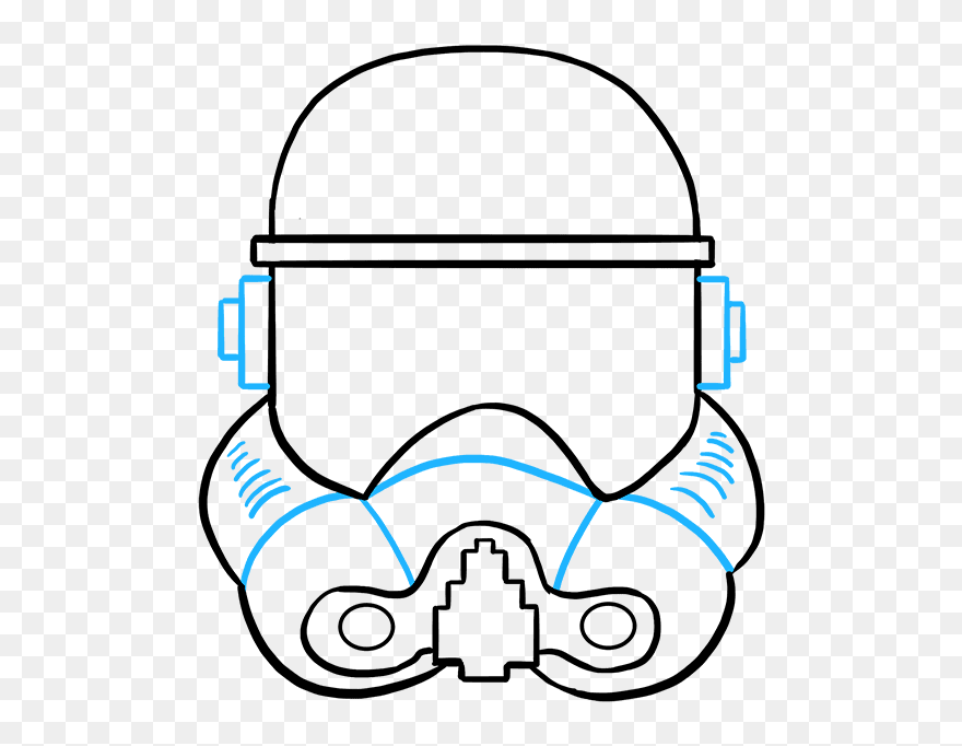How To Draw A Stormtrooper Helmet Really Easy Drawing - Storm Trooper X Drawings Clipart
