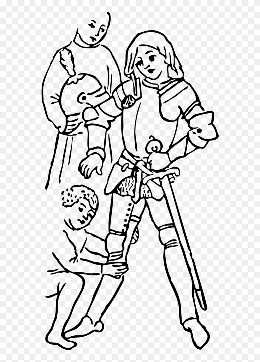 Knight Wearing His Armor - Joana Darc Desenho Clipart