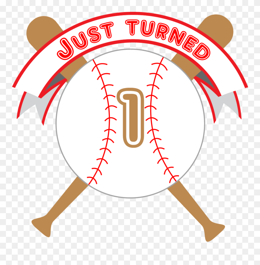 Baseball Baby Swoosh Clipart Vector Black And White - 1st Birthday Baseball Clipart Png Transparent Png