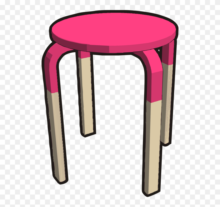 Stool,end Table,outdoor Table - Cartoon Stool Clipart - Png Download