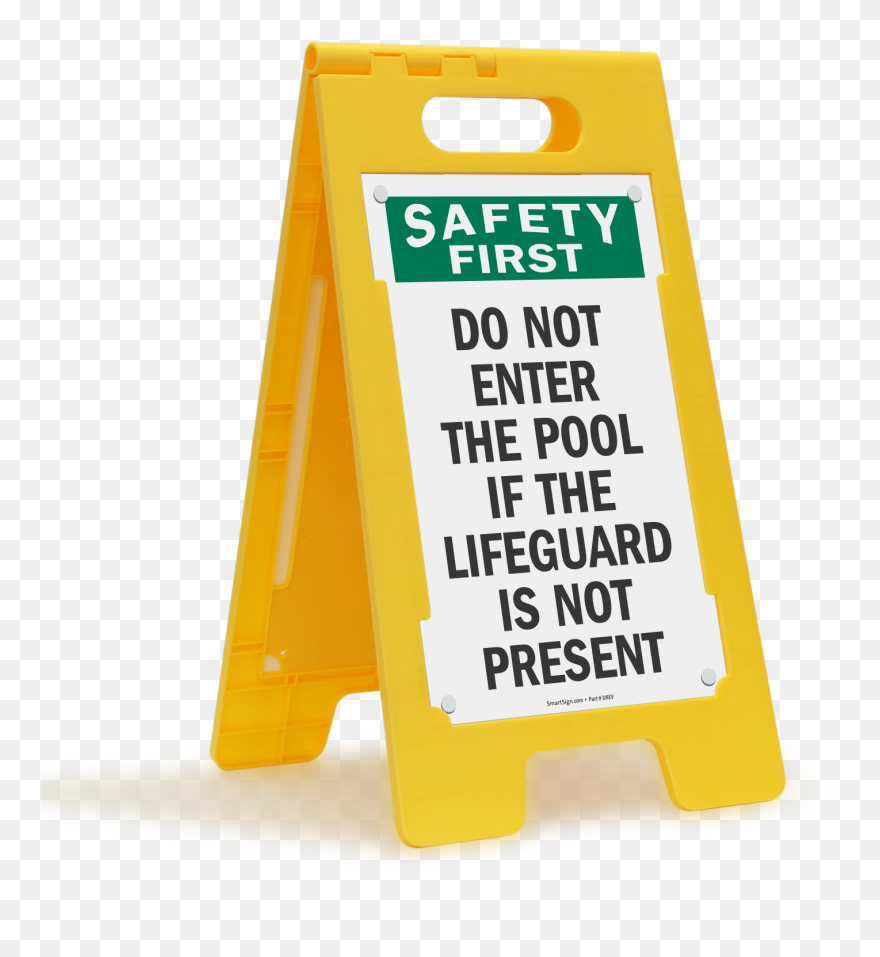 Safety First Do Not Enter Pool Sign - Men Working Above Do Not Enter Clipart