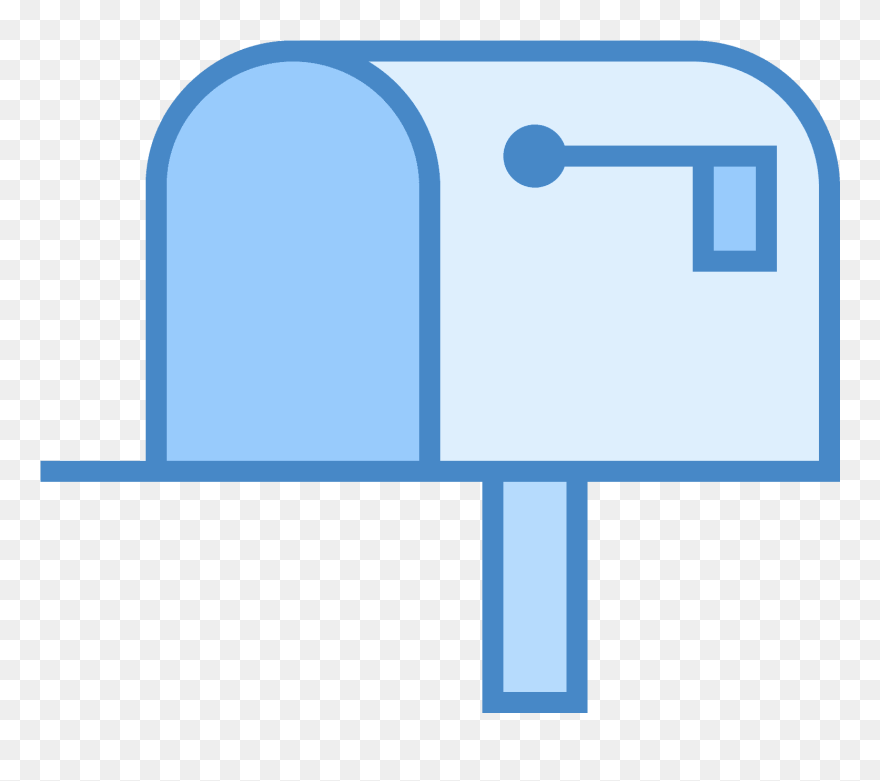 Mailbox Clipart Transparent - Blue Transparent Background Mailbox Icon - Png Download