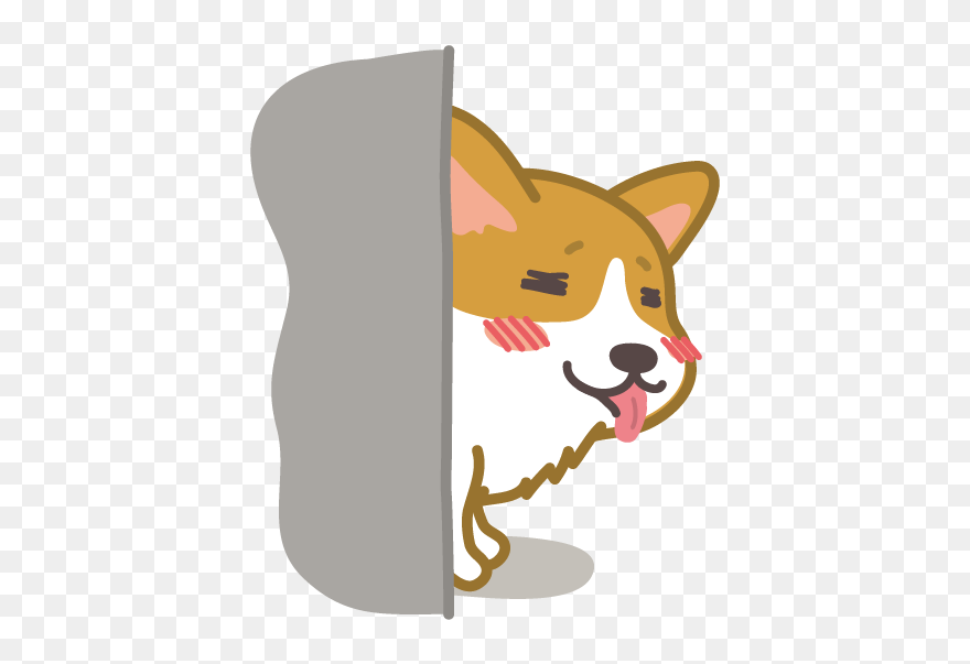 Hot Dog Corgi Messages Sticker - Welsh Corgi Clipart