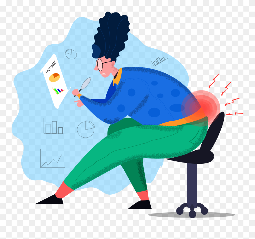 Back Pain Fact And Statistics - Cartoon Clipart