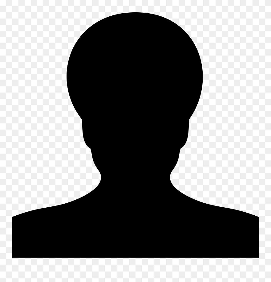 Face Comedo Clip Art - Black And White Person Silhouette - Png Download