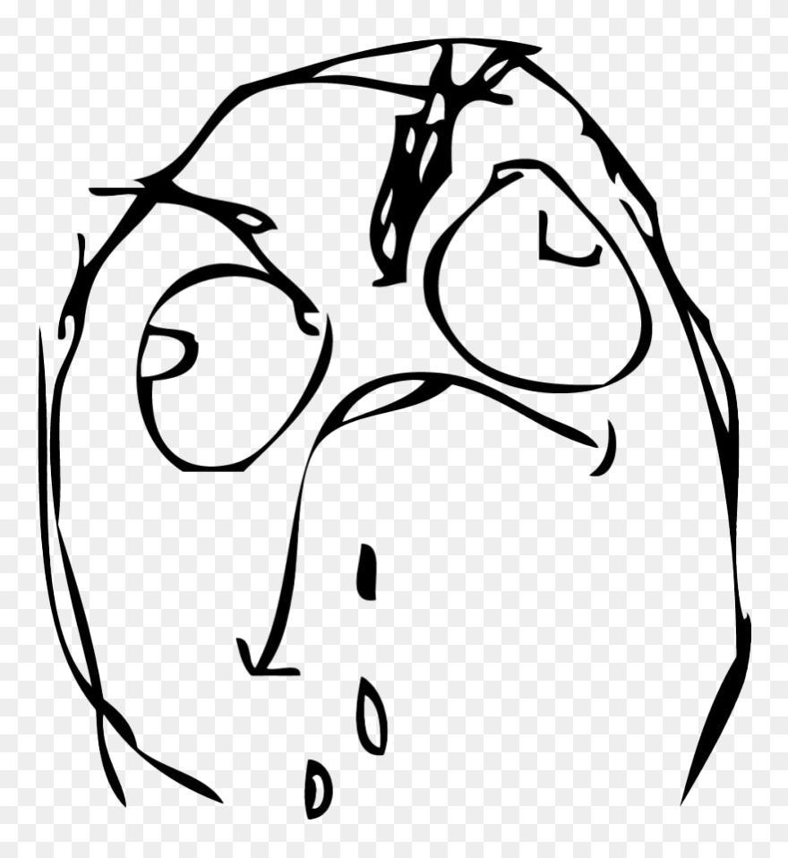 Angry Face Meme Transparent Background - Unhappy Meme Face Clipart