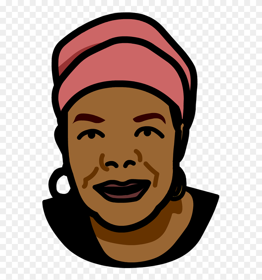 Maya Angelou Clipart - Draw Maya Angelou Easy - Png Download
