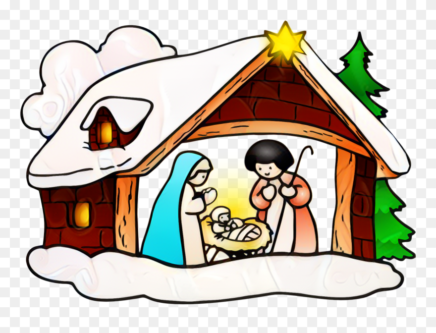 Clip Art Christmas Day Openclipart Santa Claus Nativity - Christmas Jesus Clipart - Png Download