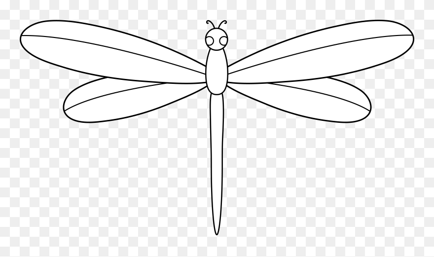 Dragonfly Line Art - Dragonfly Clipart