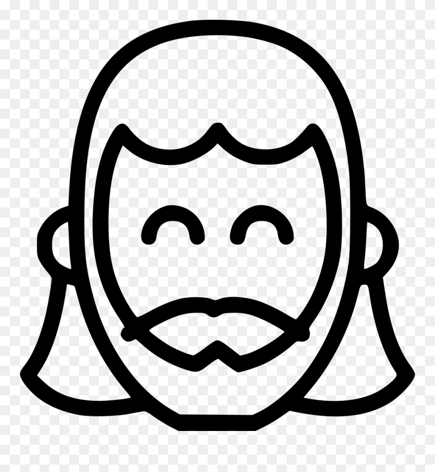 Jesus Christian Face Avatar - Icon Clipart